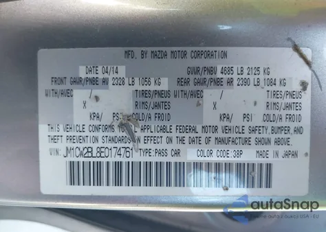 2014 Mazda Mazda5 Sport from USA, damaged, VIN JM1CW2BL8E0174761